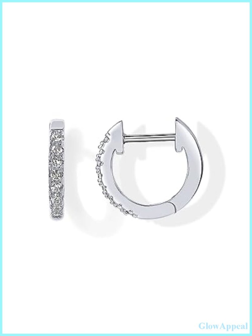 14K Gold Plated Huggie Earrings - Cubic Zirconia Hoops for Women -